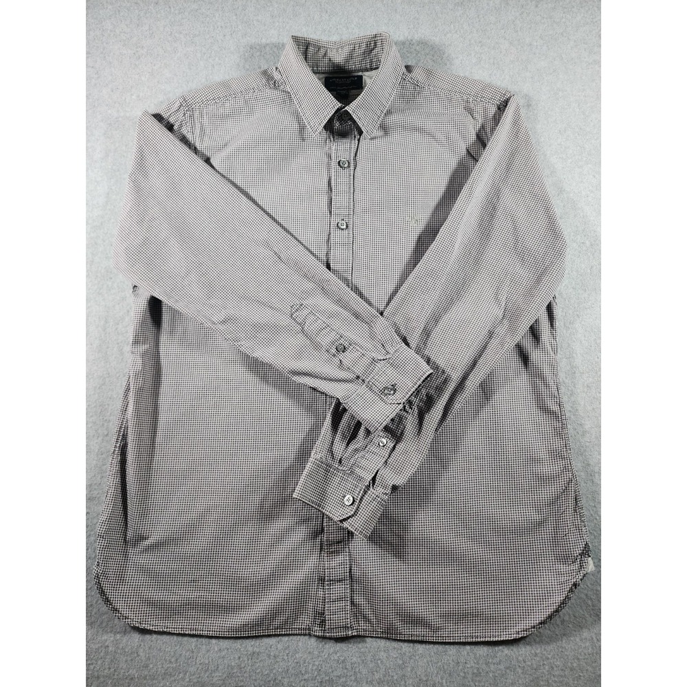American Eagle Mens XL Slim Fit Gray Button Down Shirt Preppy Long Sleeve AE
